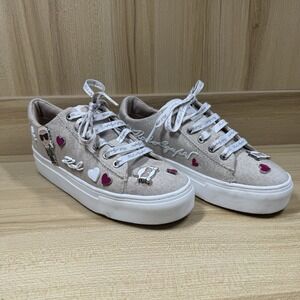 Karl Lagerfeld Cate Pins Lace-Up Platform Chunky Sole Sneakers Women's Sz 5.5‎